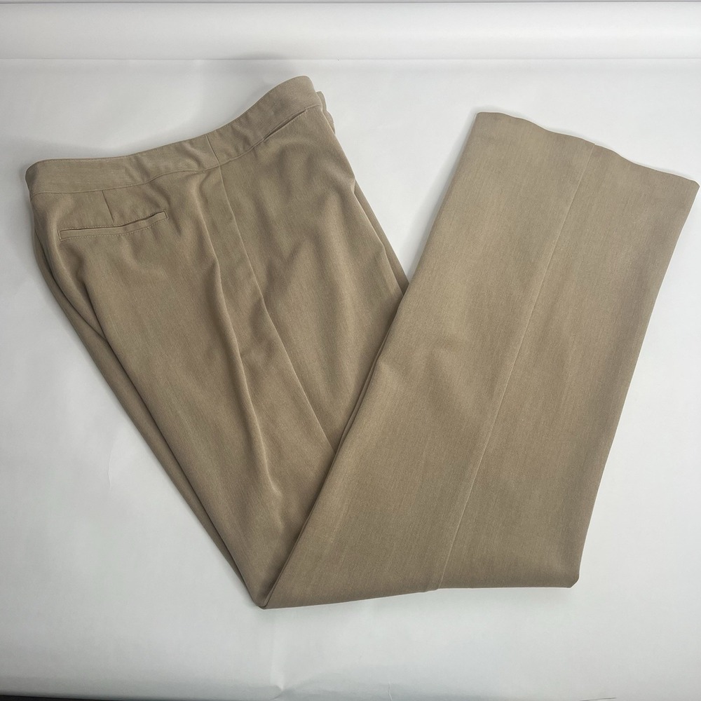 Axcess by Liz Claiborne‎ Taupe Tan Khaki Dress Career Stretch Pants Size 12